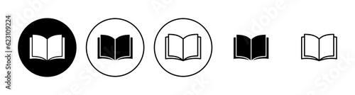 Book icon set. open book icon vector. ebook icon
