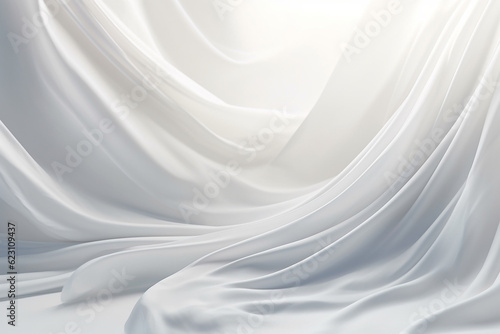 3D white futuristic abstract background, Created with ai tool