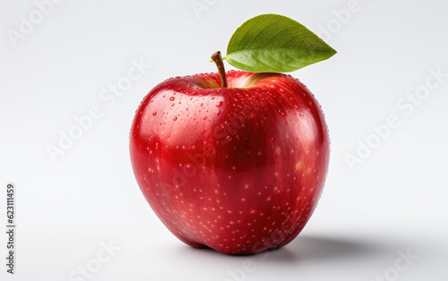 red apple isolated on white background AI Generative