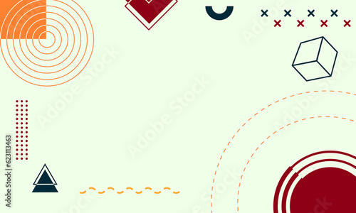 Flat Geometric Background Vector Template