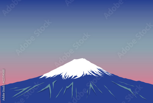 年賀状 朝焼け 富士山