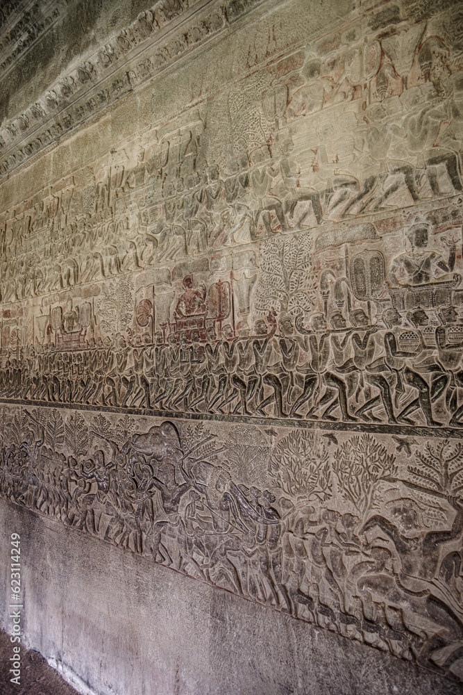 Fototapeta premium Bas relief de Angkor Vat