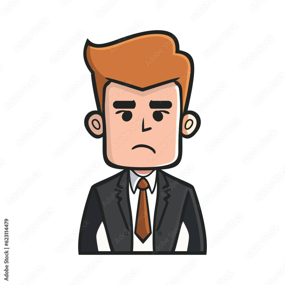 Businessman avatar illustration. Cartoon user portrait. User profile icon. Businessman avatar illustration. Cartoon user portrait. User profile icon.
