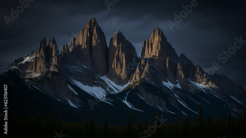 Three Sisters Mountains, Canmore, Alberta