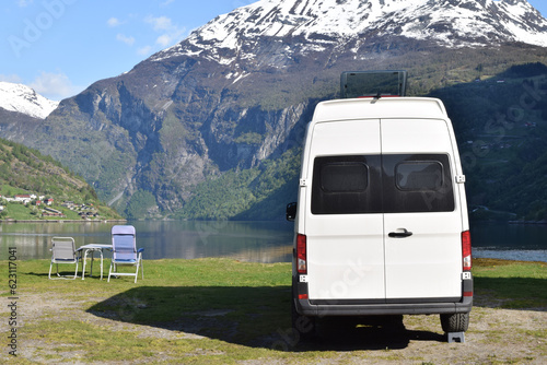 Camping in Norwegen im Geirangerfjord