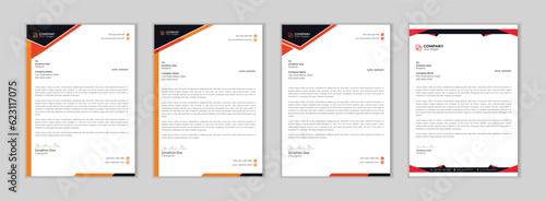 Clean and professional corporate company business letterhead template design with color variation bundle.
Abstract Corporate Business Style Letterhead Design Vector Template. Letterhead design.