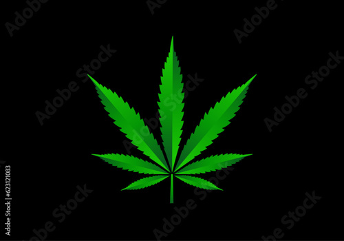 cannabis marijuana weed leaf vector illustraion
