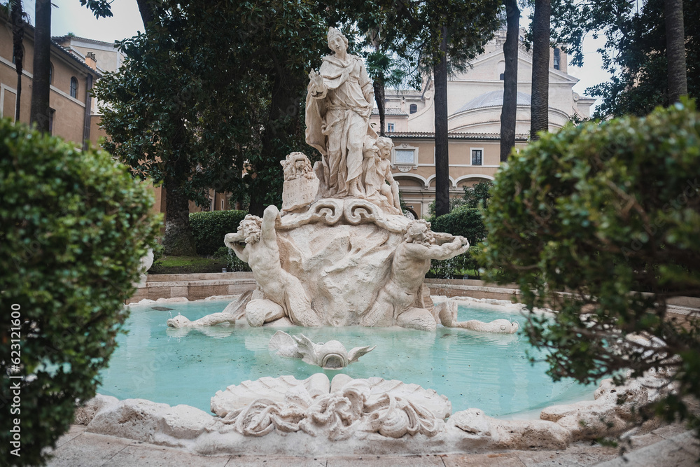 fountain in the park of Rome 