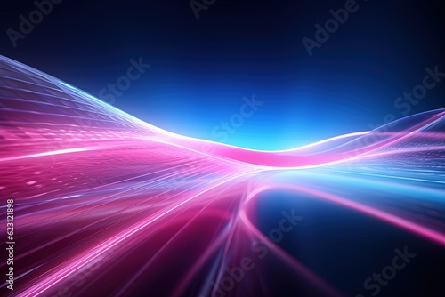 abstract futuristic background with pink blue glowing neon moving high speed wave lines and bokeh lights. Data transfer concept Fantastic wallpaper,