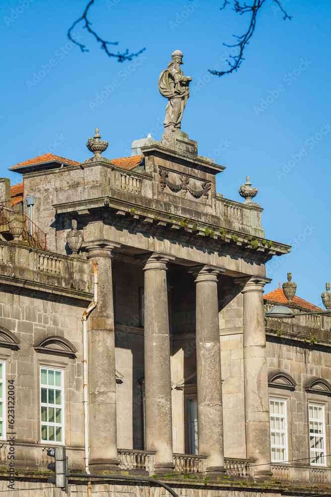the old building with columns in Porto the old building with columns in Porto