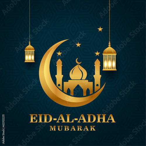 Eid al adha mubarak islamic festival social media banner template