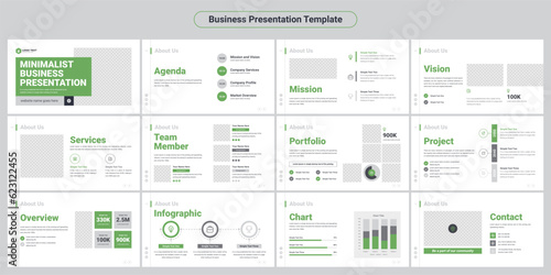 Slika na platnu Creative business PowerPoint presentation slides template design