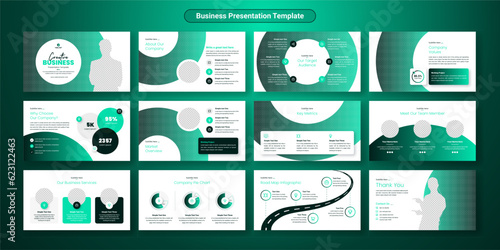 Creative business PowerPoint presentation slides template design. Use for modern keynote presentation background, brochure design, website slider, landing page, annual report, company profile