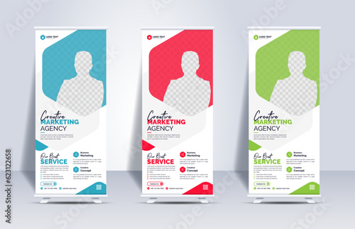 Creative corporate business marketing Roll up banner stand template design