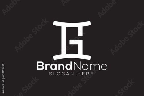 Letter G Gemini logo design vector template