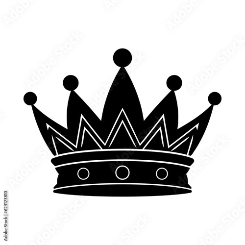 Crown icon. Black king crown icon.