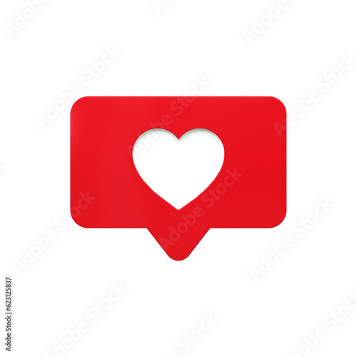Free Download 3d icon red live play and heart bubble 3d rendering icon for streaming 
 - GFXLoad