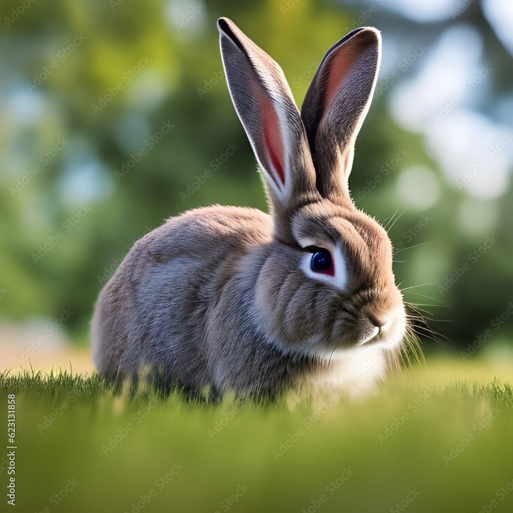 Fototapeta premium rabbit in the grass