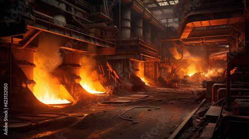 Steel Manufacturer  They can feature photographs of steel mills  showcasing the smelting and rolling processes involved in steel production
