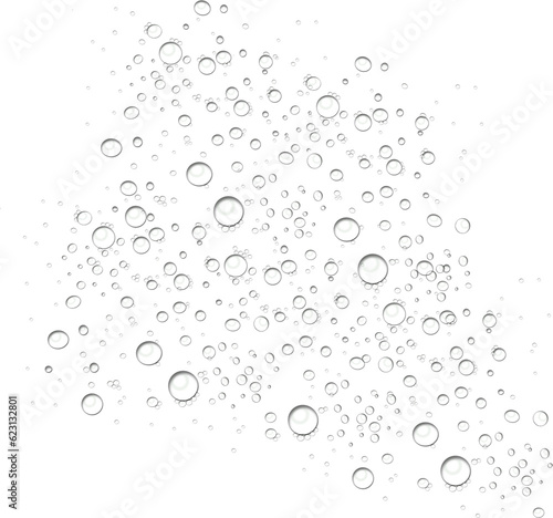 bubbles in water, isolated on transparent or white background, png, mockup 