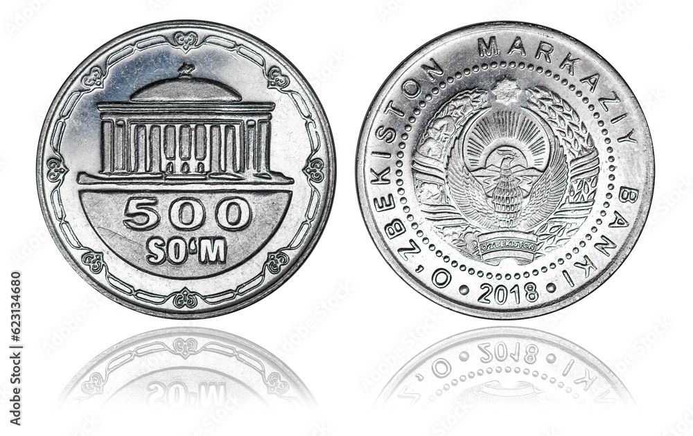 Obraz premium Coin 500 som. Republic of Uzbekistan. 2018