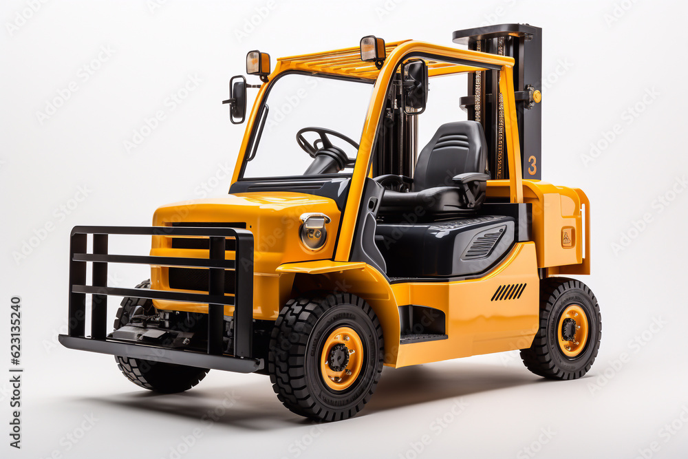 Fototapeta premium Forklift isolated on white background
