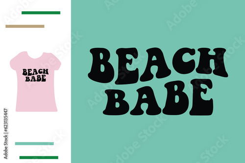 Beach babe t shirt design