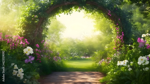 Fototapeta Naklejka Na Ścianę i Meble -  庭園、花畑｜garden, flower garden, Generative AI