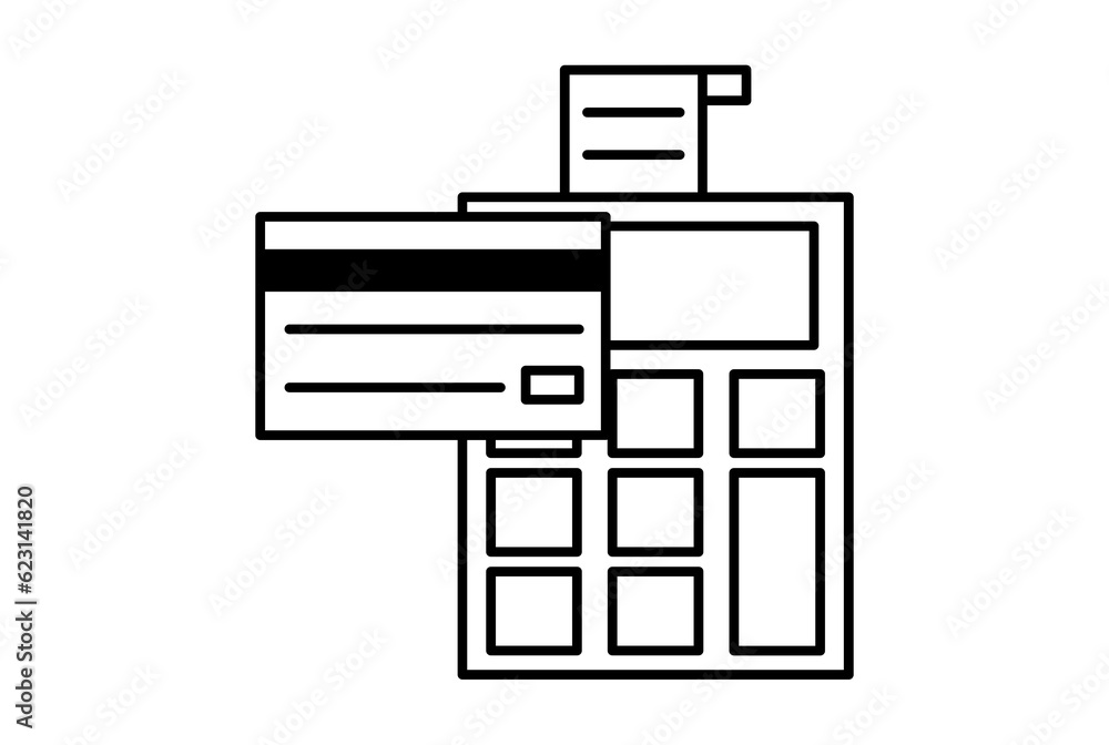 Payment by card e-commerce icon art flat shopping symbol online store black sign artwork