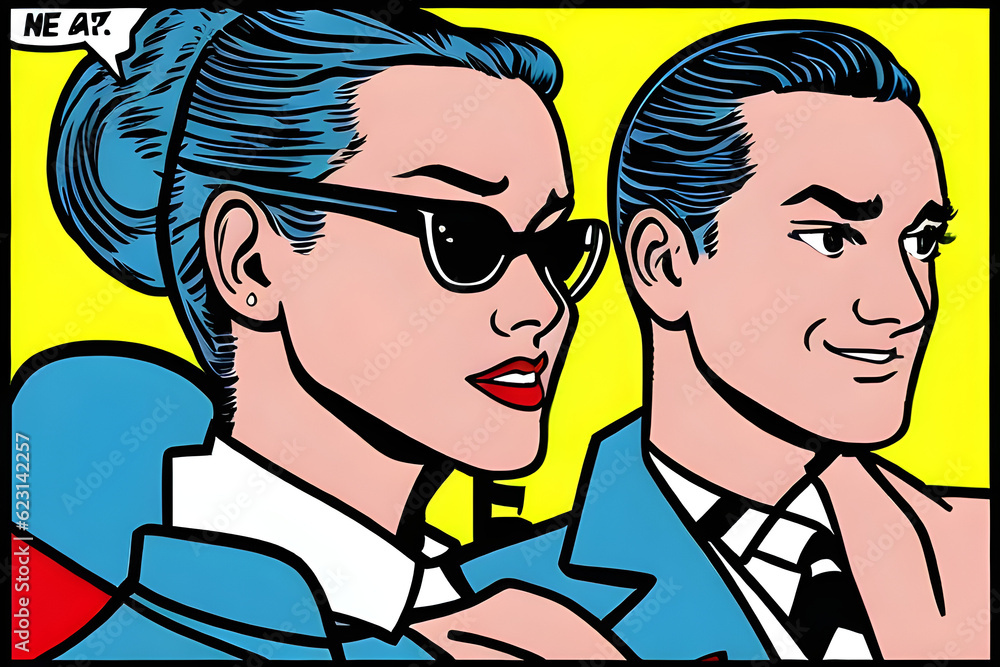 popart style woman and man. Generative AI
popart style woman and man. Generative AI