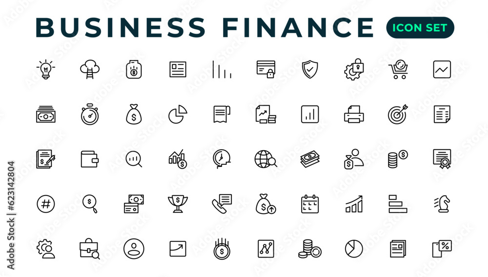 Business and Finance line icons set. Businessman outline icons collection. Money, investment, teamwork, meeting, partnership, meeting, work success.Outline icon . Business and Finance line icons set. Businessman outline icons collection. Money, investment, teamwork, meeting, partnership, meeting, work success.Outline icon .