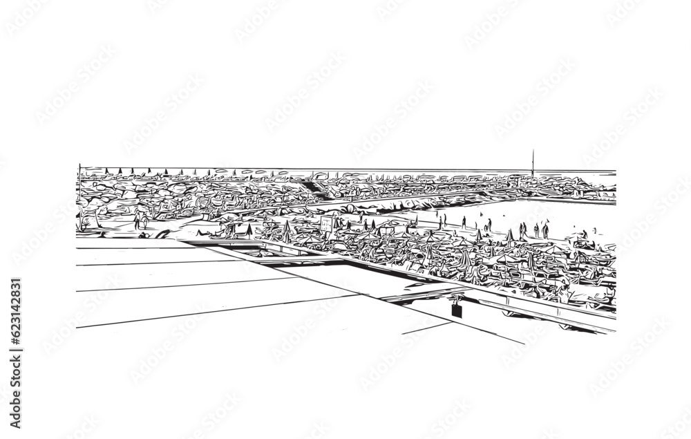 Building view with landmark of Puerto Rico de Gran Canaria is a holiday resort Spanish island in Gran Canaria. Hand drawn sketch illustration in vector. Building view with landmark of Puerto Rico de Gran Canaria is a holiday resort Spanish island in Gran Canaria. Hand drawn sketch illustration in vector.