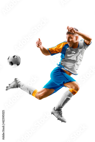 football soccer player in action isolated white background © 103tnn