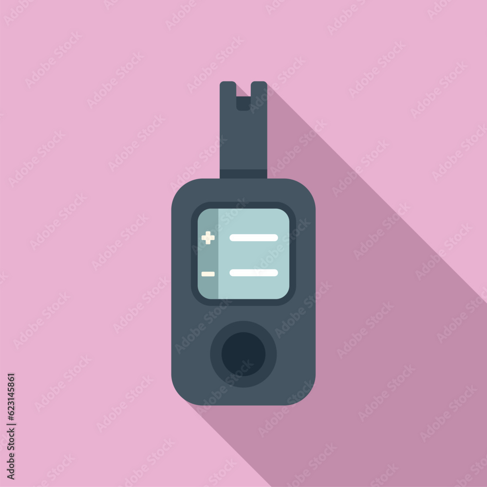 Obraz premium Test device icon flat vector. Lab sample. Positive result