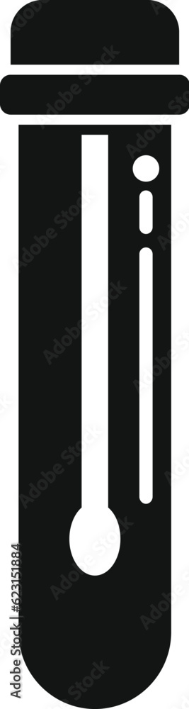 Test tube swab icon simple vector. Lab sample. Doctor rapid Test tube swab icon simple vector. Lab sample. Doctor rapid