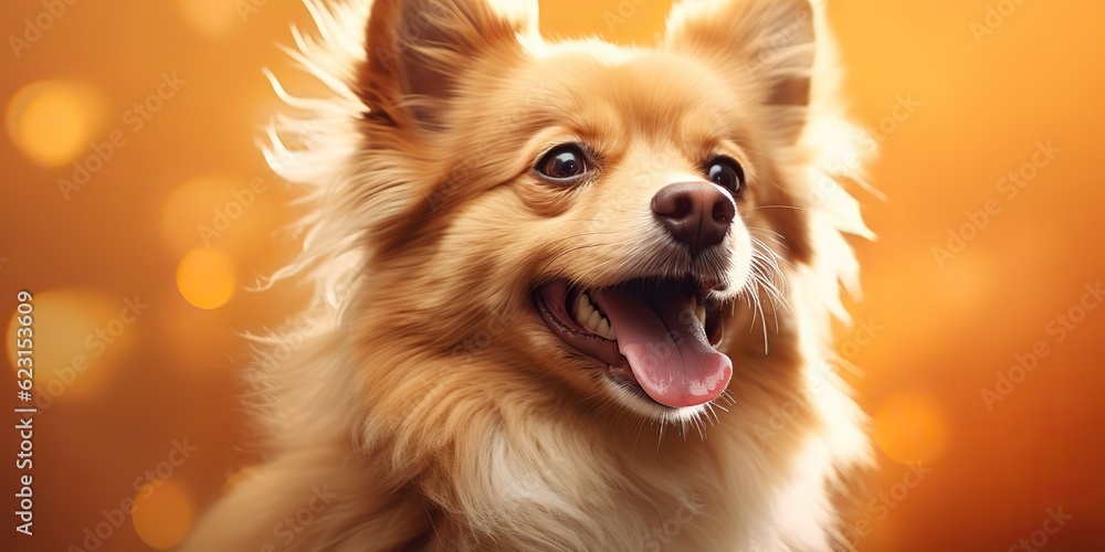 AI Generated. AI Generative. Happy cite smile dog frontal face frontal portrait. Animal pet food promotion marketing. Graphic Art AI Generated. AI Generative. Happy cite smile dog frontal face frontal portrait. Animal pet food promotion marketing. Graphic Art
