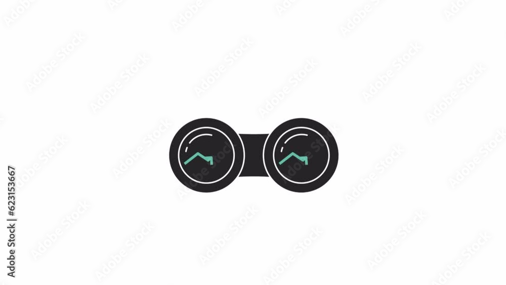 Binoculars chart growing bw 2D object animation. Rising income prediction outline cartoon 4K video, alpha channel. Increasing graph. Financial forecast animated icon isolated on white background Binoculars chart growing bw 2D object animation. Rising income prediction outline cartoon 4K video, alpha channel. Increasing graph. Financial forecast animated icon isolated on white background