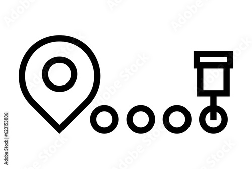 Geotag search flat icon minimalist seo and web symbol art black sign artwork