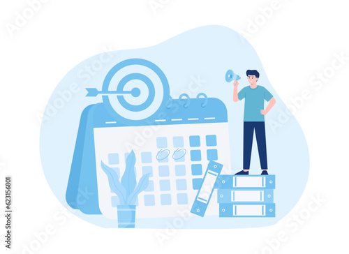 Announcement trending concept flat illustration