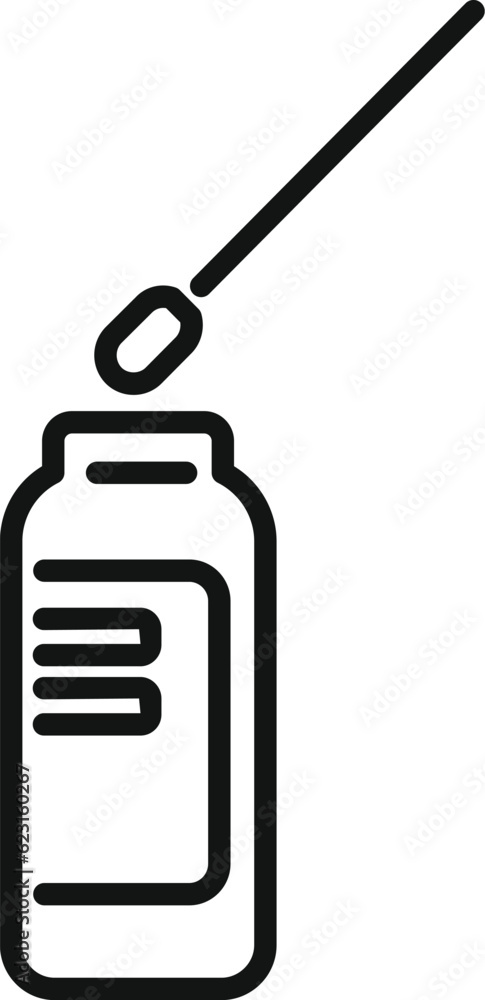 Test result icon outline vector. Lab sample. Positive doctor Test result icon outline vector. Lab sample. Positive doctor