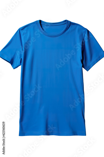blue t-shirt round neck plain transparent background PNG