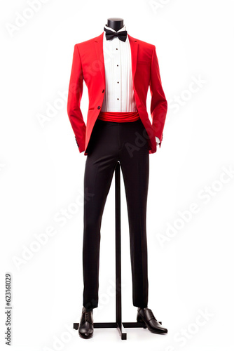 red business suit isolated on white