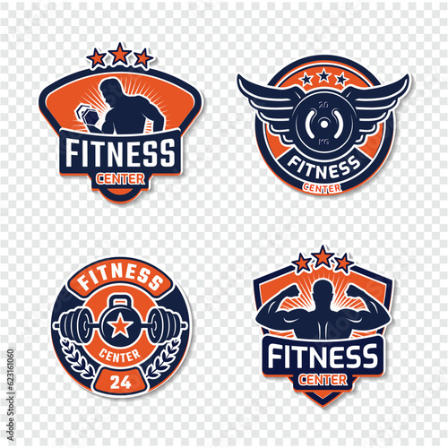 Fitness center badge logo
