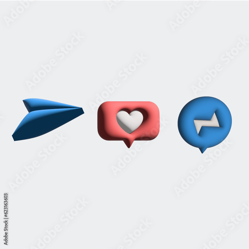 Instagram, message, icons, messengers, like