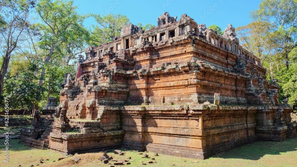 Phimeanakas, Prasat Phimean Akas or Vimeanakas, Prasat Vimean Akas at Angkor, Cambodia, is a Hindu temple in the Khleang style, built at the end of the 10th century. Phimeanakas, Prasat Phimean Akas or Vimeanakas, Prasat Vimean Akas at Angkor, Cambodia, is a Hindu temple in the Khleang style, built at the end of the 10th century.