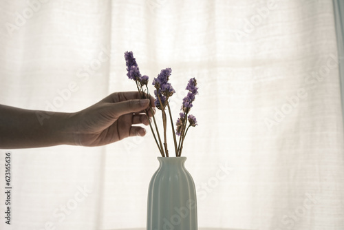 bouquet of lavender in a vase.