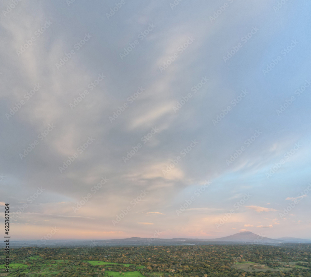 Fototapeta premium Soft pink color sunset sky background