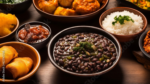 Wallpaper Mural assortment with delicious brazilian meal.Vertical photo.Generated by AI	 Torontodigital.ca