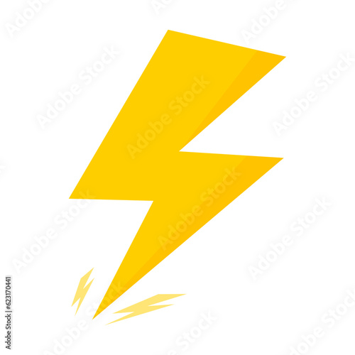 Yellow thunder arrow icon