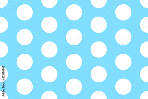 Seamless vector pattern with classic white peas on a blue background. Cotton Fabric for Sewing, Patchwork, Print Design Tissue textile Cloth Fabrics